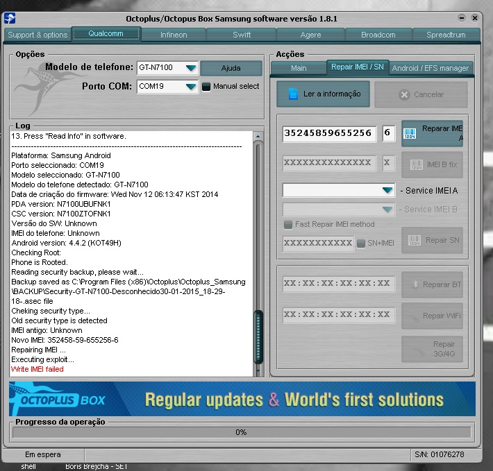 Samsung GT-N7100 com imei null