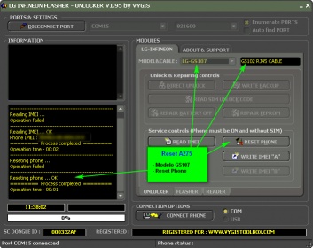 A275 LG Hard Reset pela Vygis