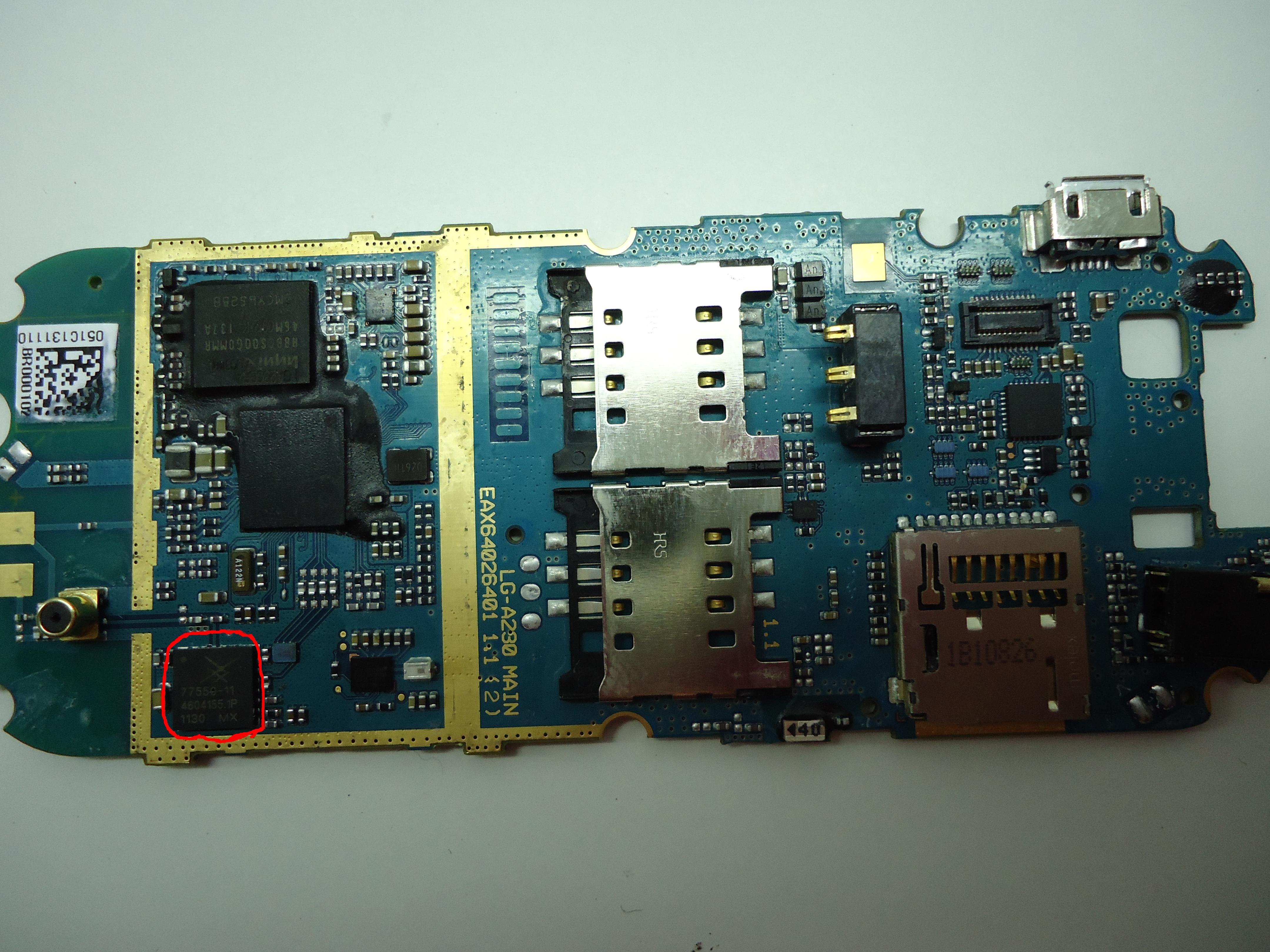 lg a230 em curto