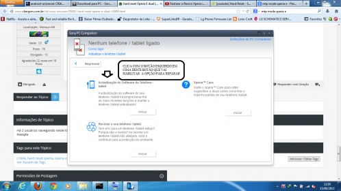 Hard Reset Xperia E dual C1604 e dúvidas lógicas