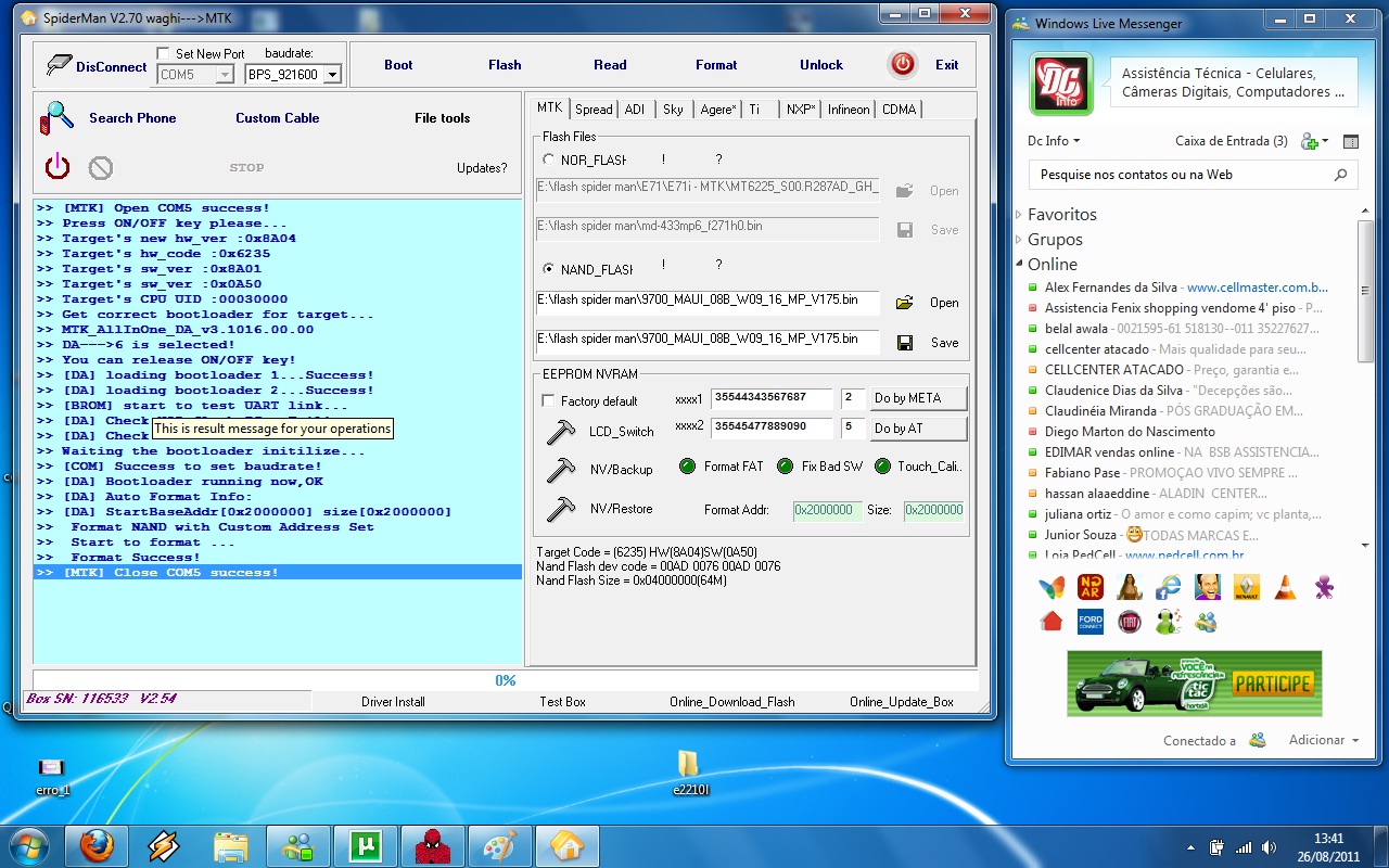 Como Formatar manualmente NAND 64 M