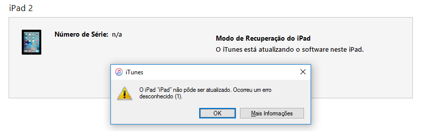 Atualizando o firmware do IPAD e fica nisso...!!!