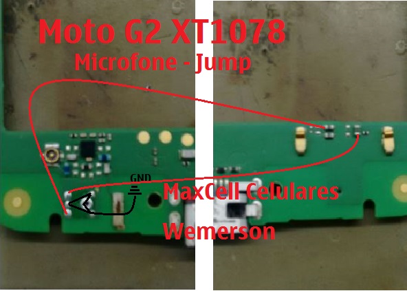 Moto G2 XT-1078 Microfone solução