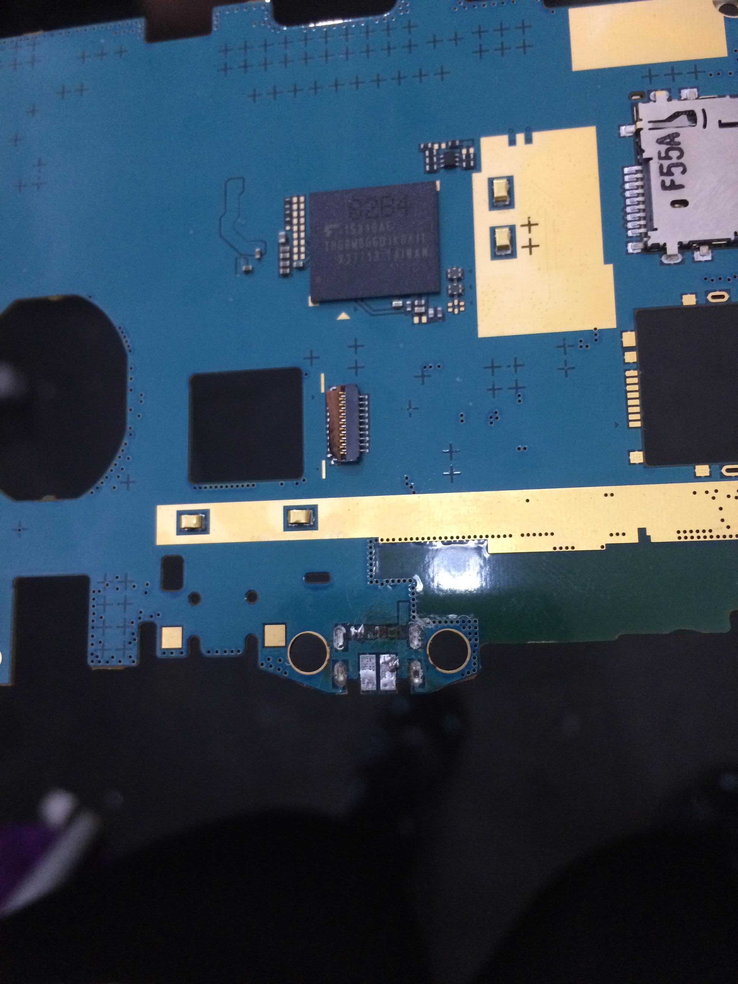 Jumper T113 (samsung tab E) trilhas conector de carga rompida