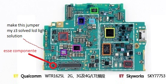 Z3 touch não funciona, faltando componente