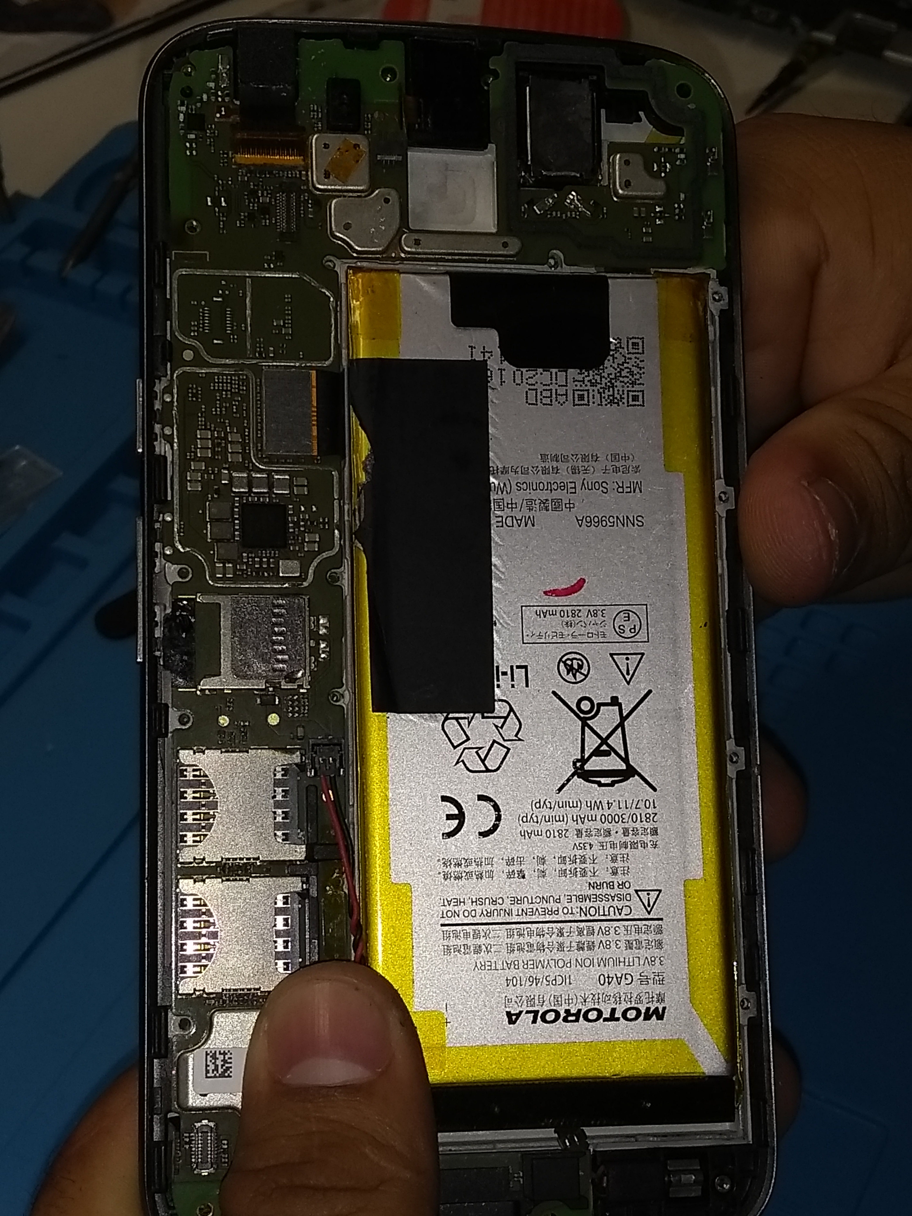 XT 1640 sem touch apos cair na água  ???