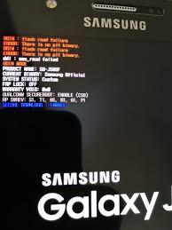 j500m erro odin:flash read failure