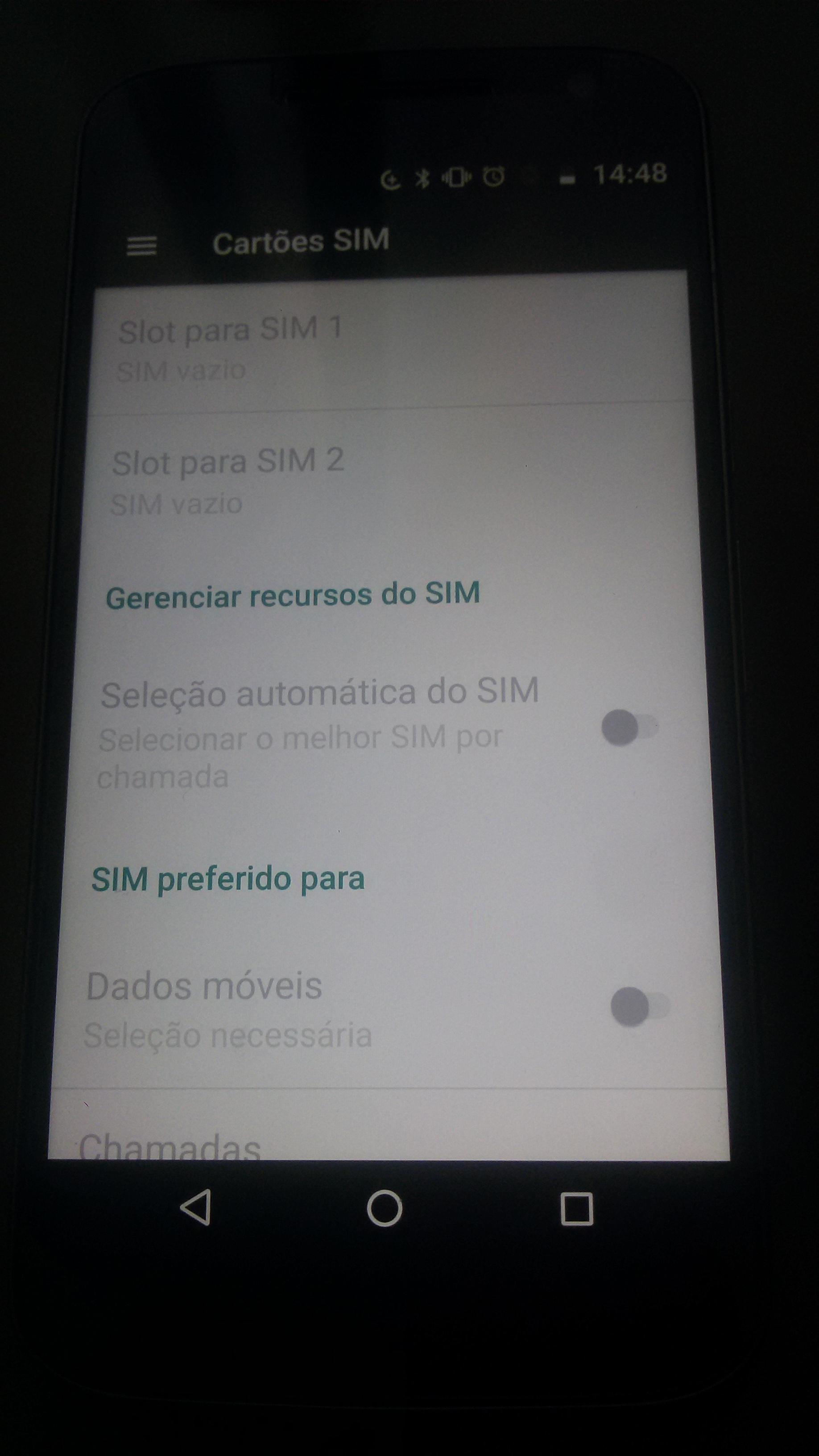 Moto G 4 Plus não reconhece o chip
