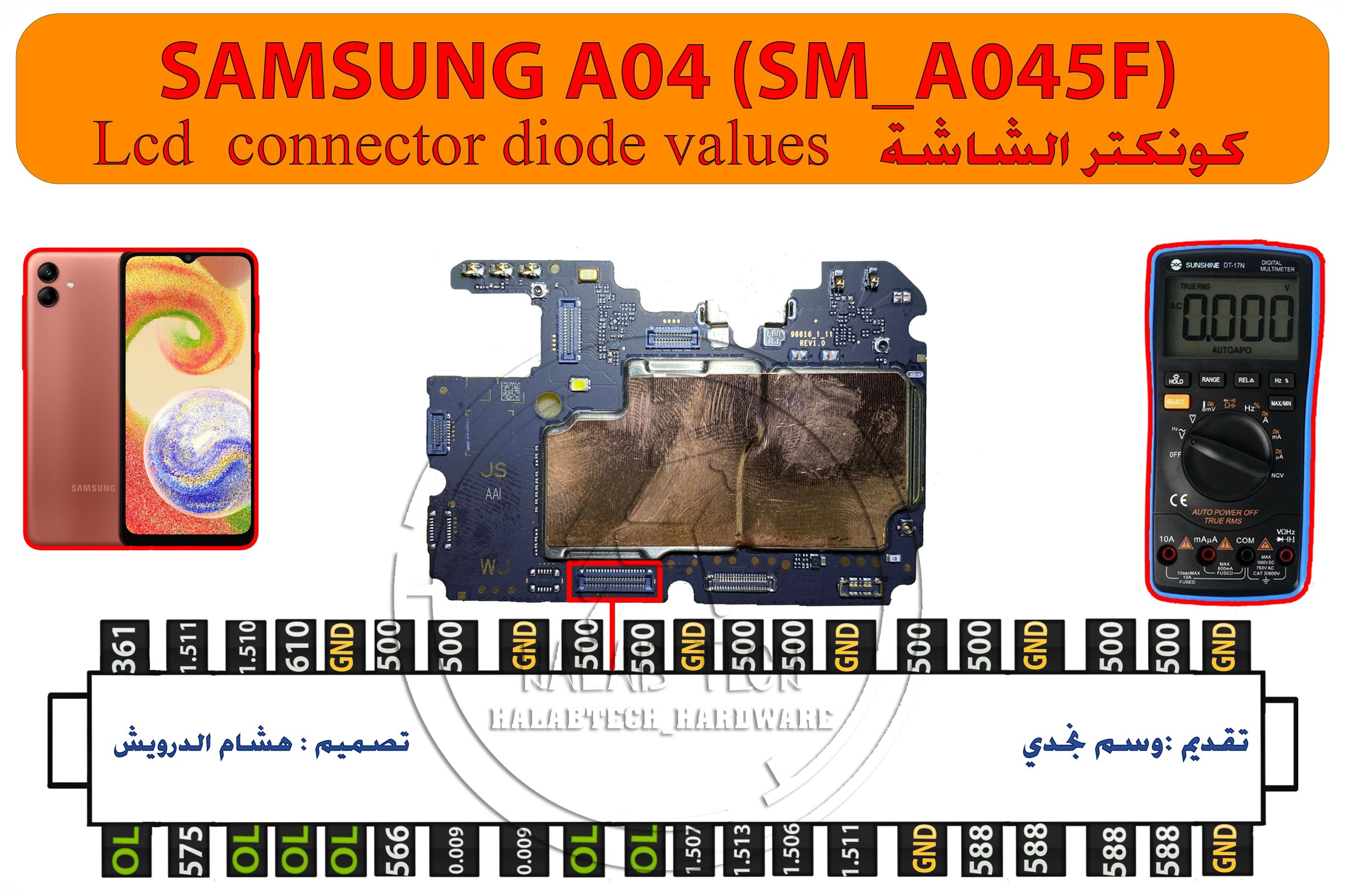 SamsungA04A045FLcdconnectordiodevalues.png.31f1497b22adc0676736d0e2df77e268.png